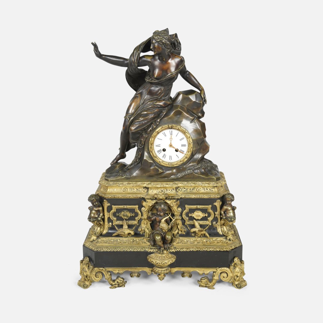 Massive Antique 19thC French Ormolu Bronze Mantle Clock (1 of 12)