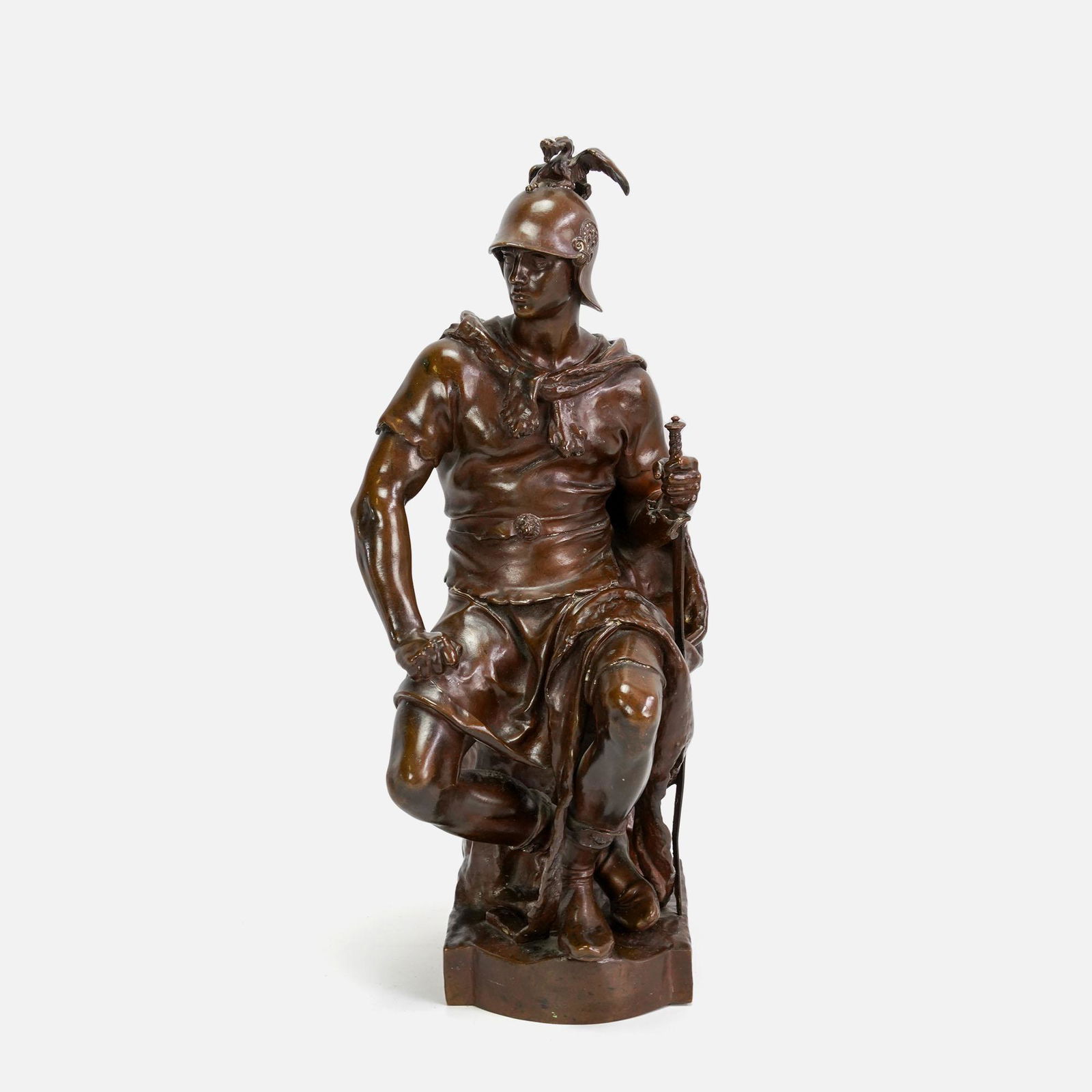 Antique 19th Century Grand Tour French  Barbedienne Bronze Statue by Paul Dubois (1 of 8)