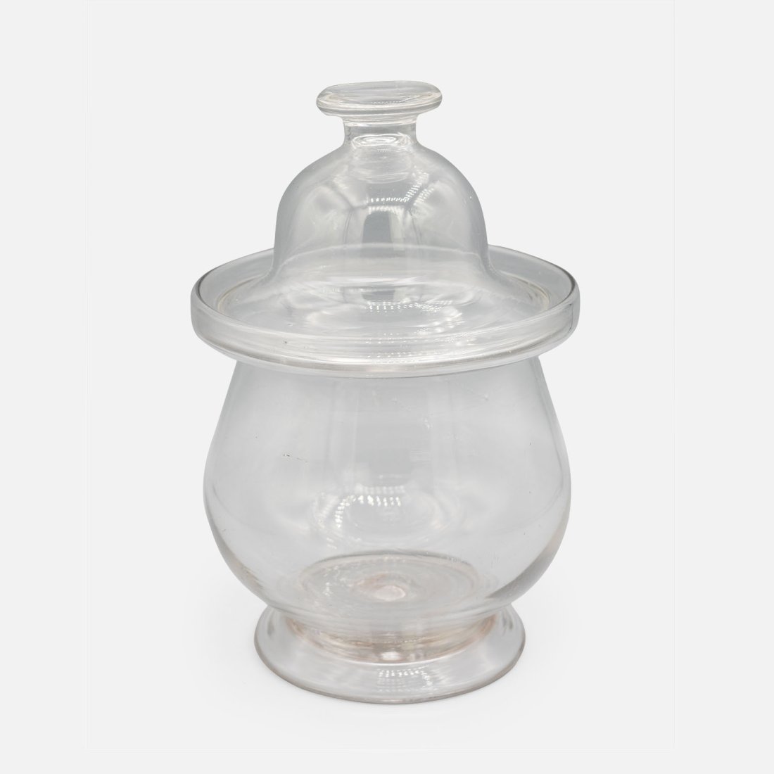 Antique 19thC American Free Blown Glass Footed Sugar Bowl with Lid (1 of 18)