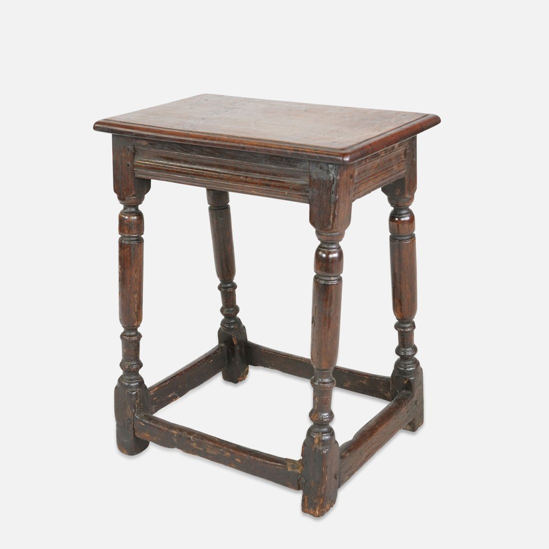 Antique Early 18thC English Oak Tavern Low Table Joint Stool (1 of 13)