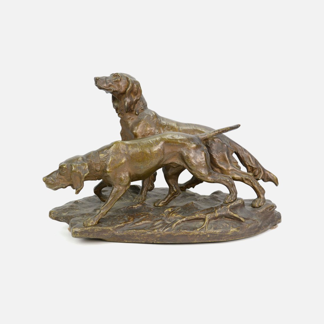 Original Antique 19thC French Bronze Dog Statue Group by Edouard Drouot (1 of 10)