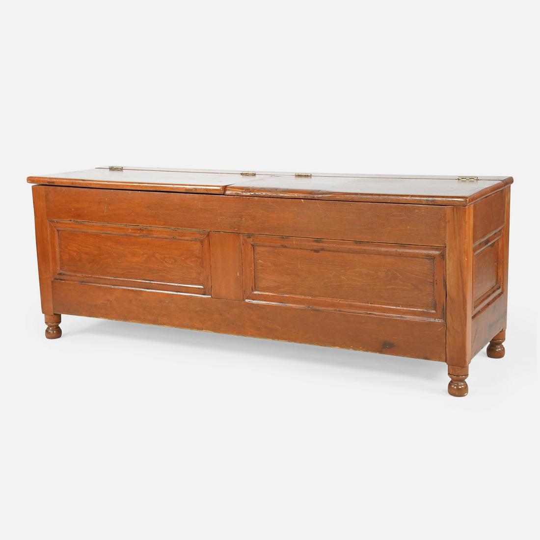 Antique 19thC Pine Double Lift Paneled American Grain Bin or Blanket Chest (1 of 18)