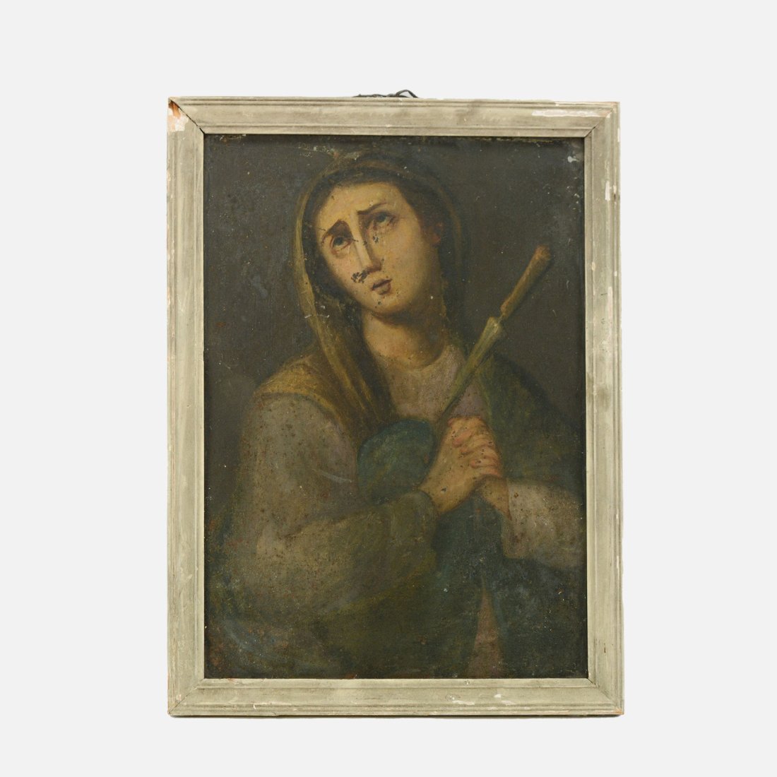 Antique 19thC Mexican Retablo Painting on Tin (1 of 8)