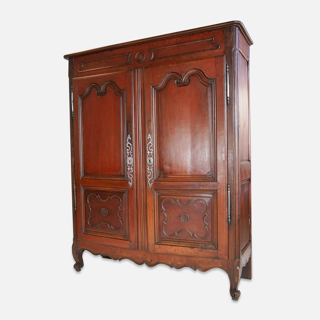 Antique 19thC Continental Two-Door Raised Panel Armoire Wardrobe Cabinet (1 of 20)