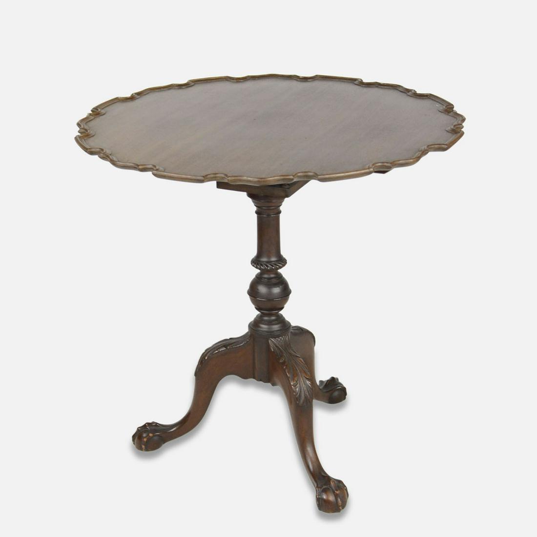 Vintage Early 20thC Mahogany Pie Crust Tilt-Top Tea Table (1 of 15)