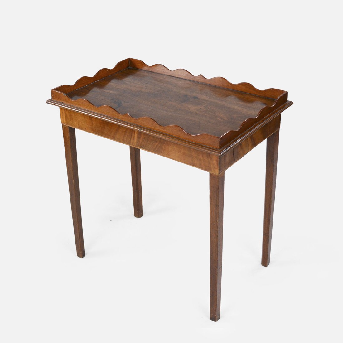 Antique Georgian Mahogany Side Tea Table with Gallery Top (1 of 19)