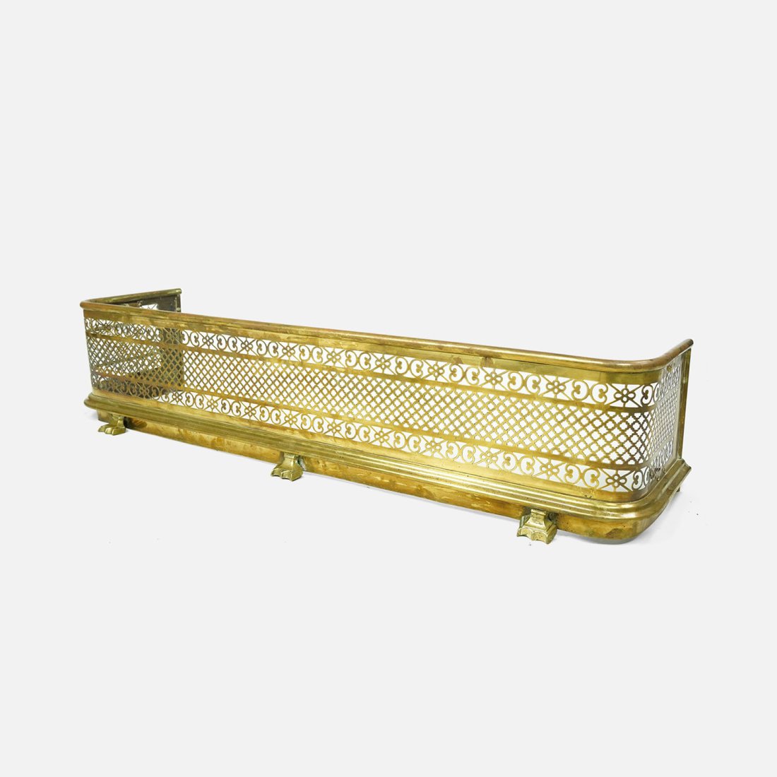 Victorian Brass and Iron Fire Fender (1 of 13)