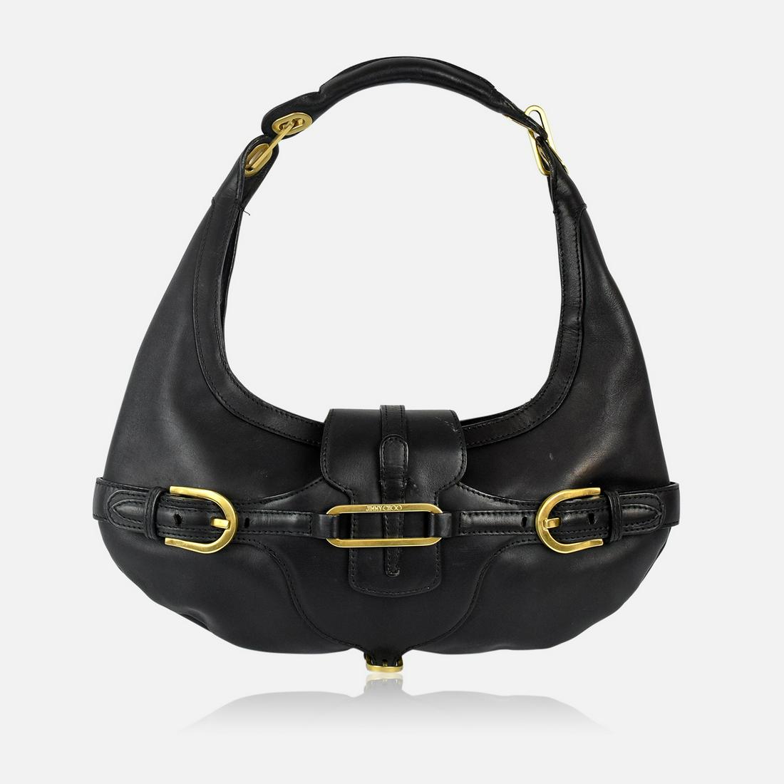 JIMMY CHOO Handbag Mini Tulita Black Leather Hobo Bag (1 of 19)