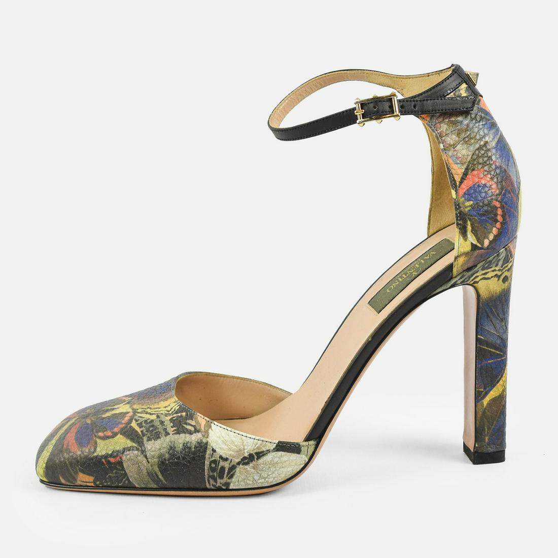 VALENTINO Butterfly Print Ankle Strap D'Orsay Pump Size 40 (1 of 12)