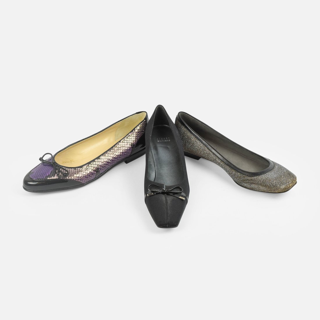 STUART WEITZMAN & AMALFI Shoes 3 Pairs Size 10.5: Made in Spain and Italy.