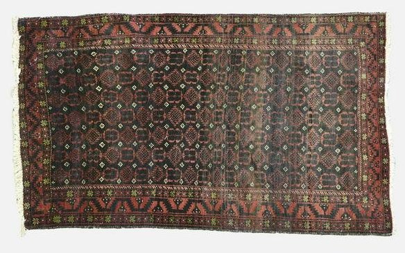 Vintage Wool Balouchi Oriental Rug 6' x 3'4" (1 of 8)