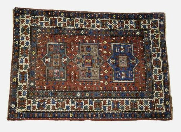 Vintage Wool Persian Kazak Oriental Rug Carpet 6'5" x 4'6" (1 of 9)