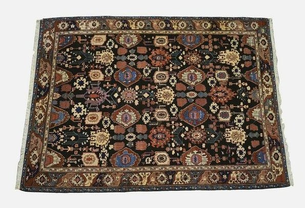 Vintage Wool Persian Tabriz Hand Knotted Carpet 12'4" x 9'1" (1 of 9)