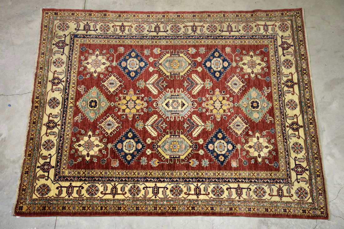 Vintage Wool Persian Kazak Rug 8'2" x 6'7" (1 of 9)