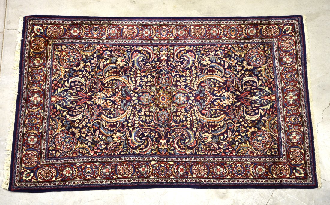 Vintage Wool Persian Sarouk Oriental Rug 7' x 4'4" (1 of 9)