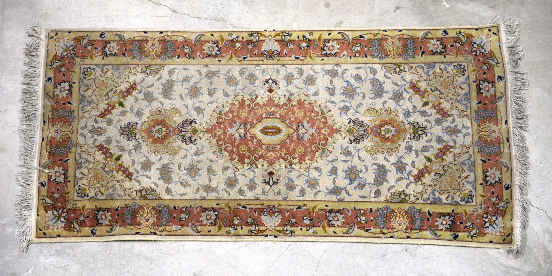 Vintage Wool Persian Kirman Oriental Rug 5' x 2'5" (1 of 7)