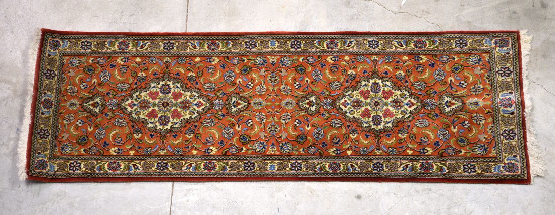 Vintage Wool Hand Knotted Persian Oriental Rug Runner 6'11" x 2'3" (1 of 8)
