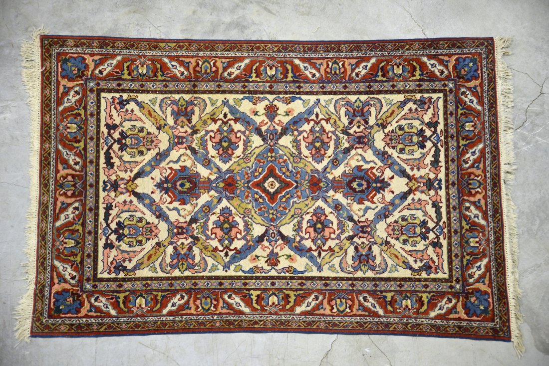 Vintage Wool Persian Heriz Area Rug  5'9" x 3'9" (1 of 9)