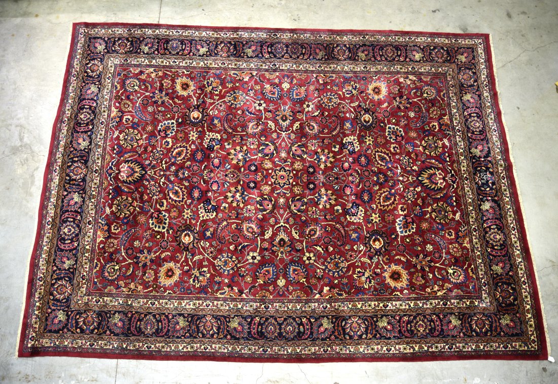 Fine Semi-Antique Signed Wool Hamadan Oriental Rug Carpet 15' x 11'1" (1 of 9)