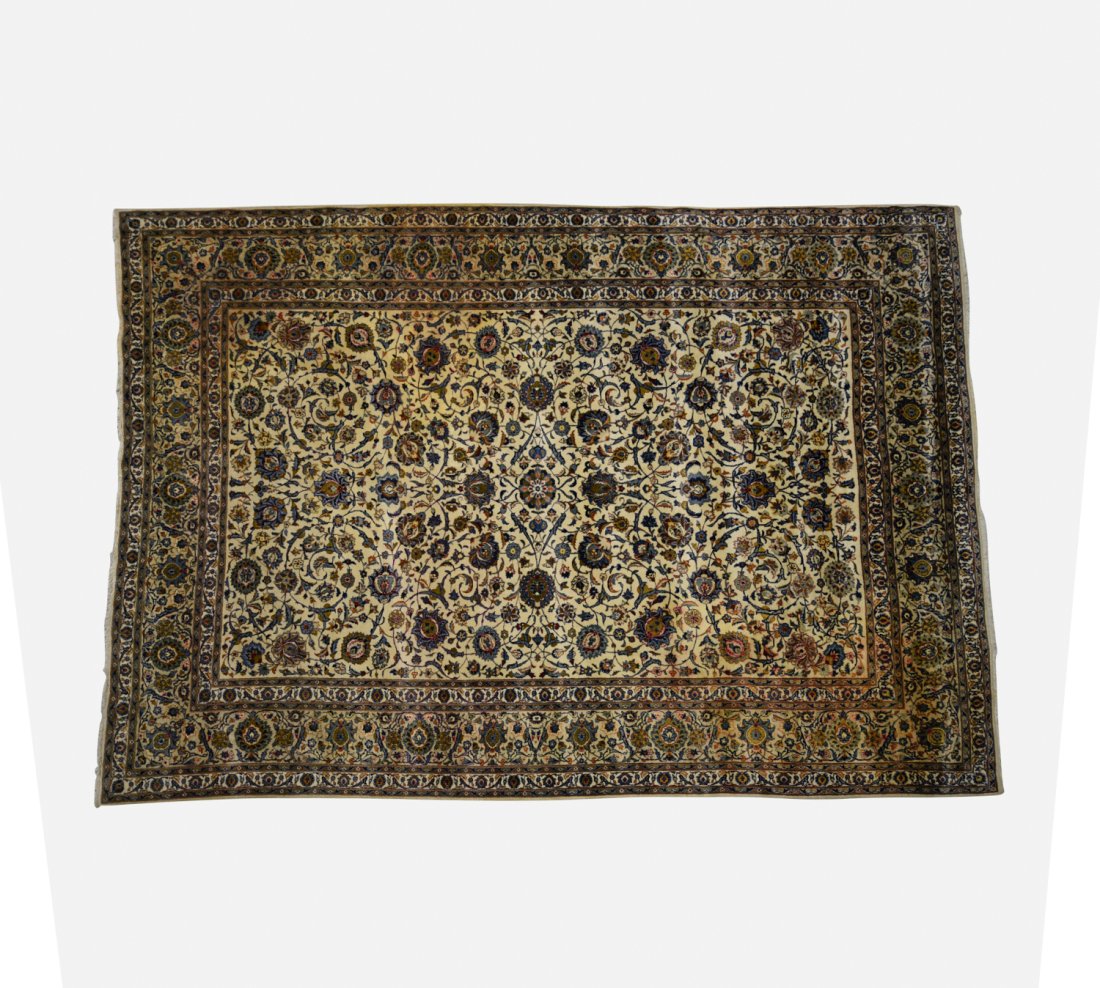 Vintage Wool Tabriz Oriental Rug Carpet 12'8" x 8'11" (1 of 9)