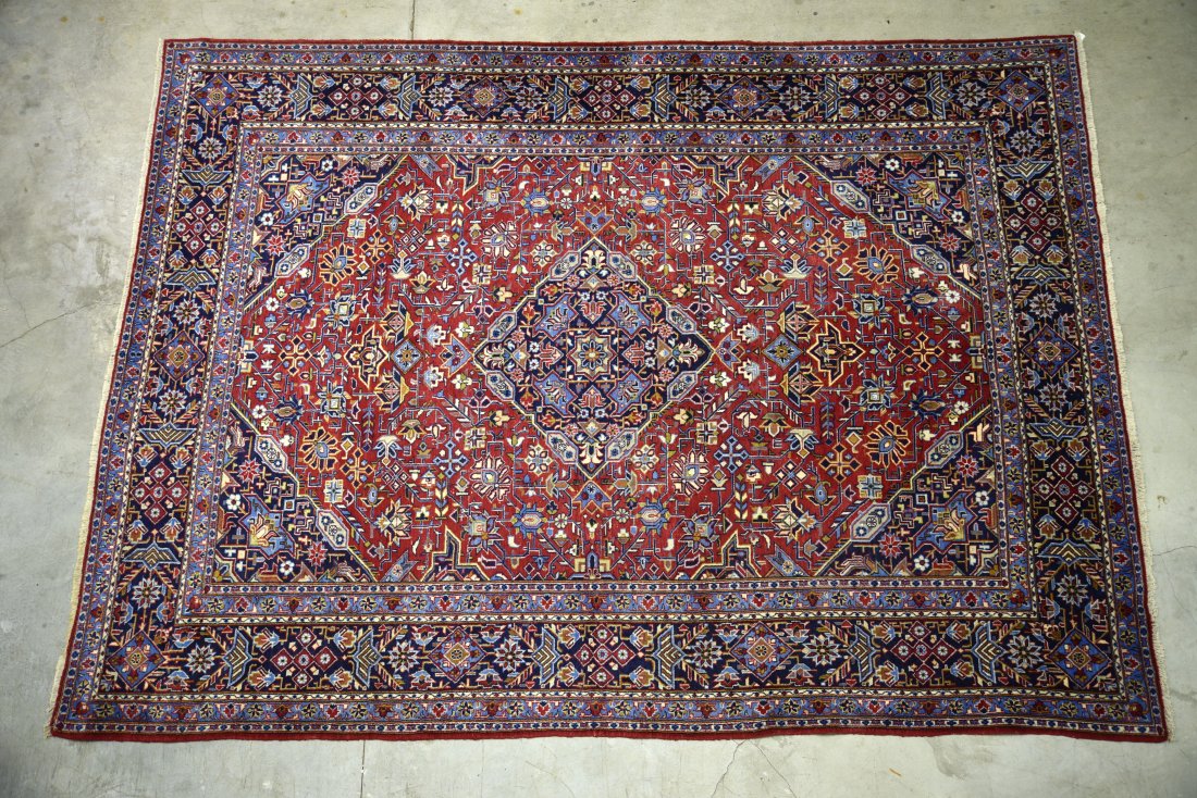 Vintage Wool Persian Oriental Tabriz Carpet 13' x 9'6" (1 of 9)