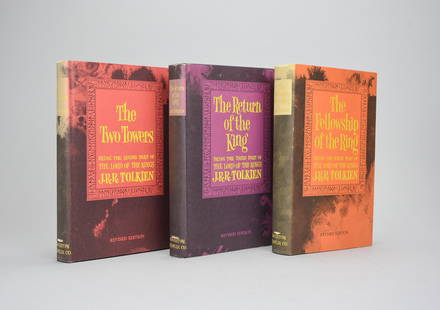 THE LORD OF THE RINGS by J.R.R. Tolkien. Second Revised Edition 3 Vol. Box Set 1965: The Lord of the Rings by J.R.R. Tolkien. Second Revised Edition. Three Volume Box Set. Boston: Houghton, Mifflin & Company, 1965. The set includes The Fellowship of the Ring, second edition, fifth pri