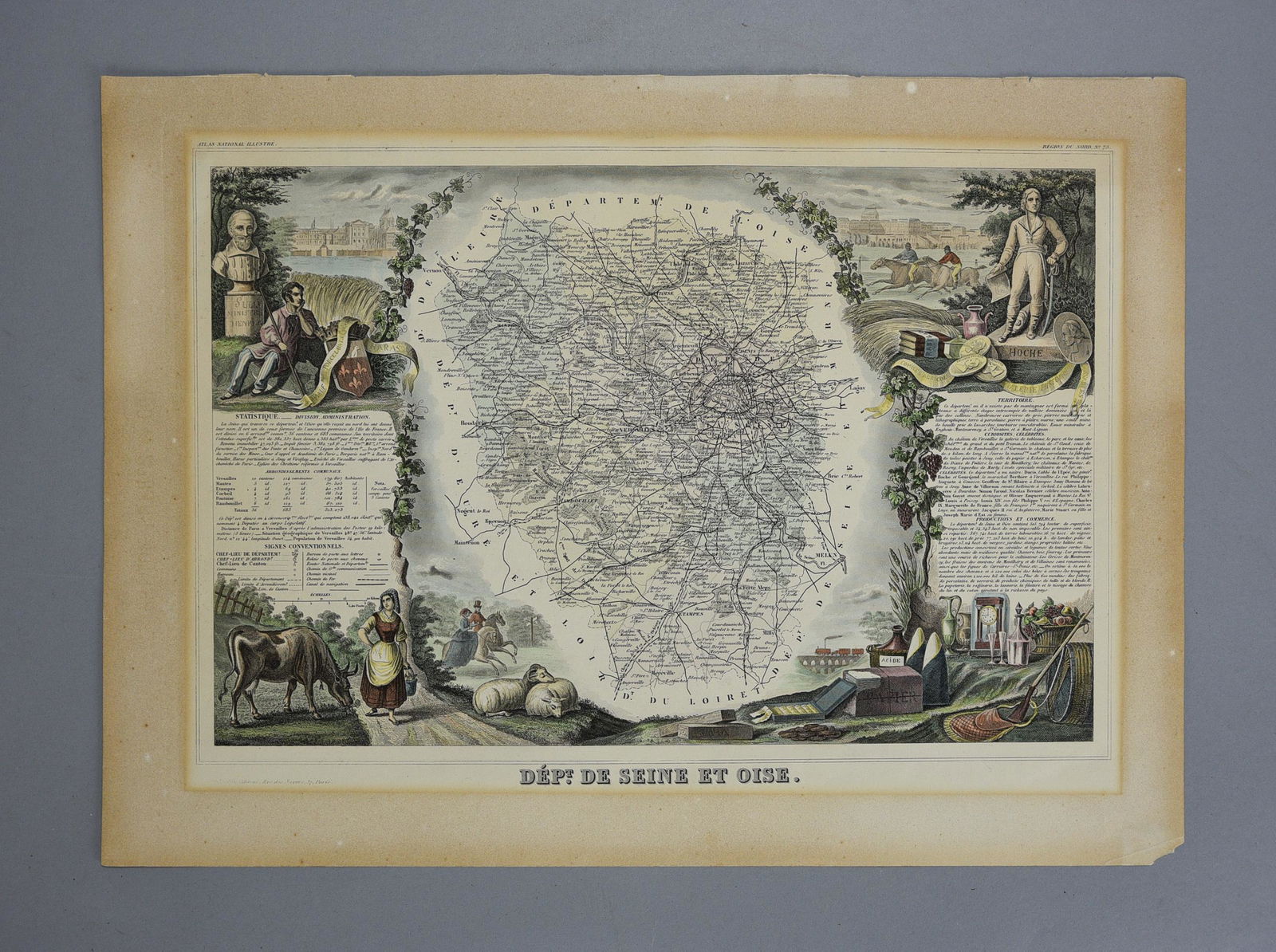 Dept. De Seine et Oise by Victor Levasseur. Paris: A. Combette, Ca. 1850s (1 of 9)