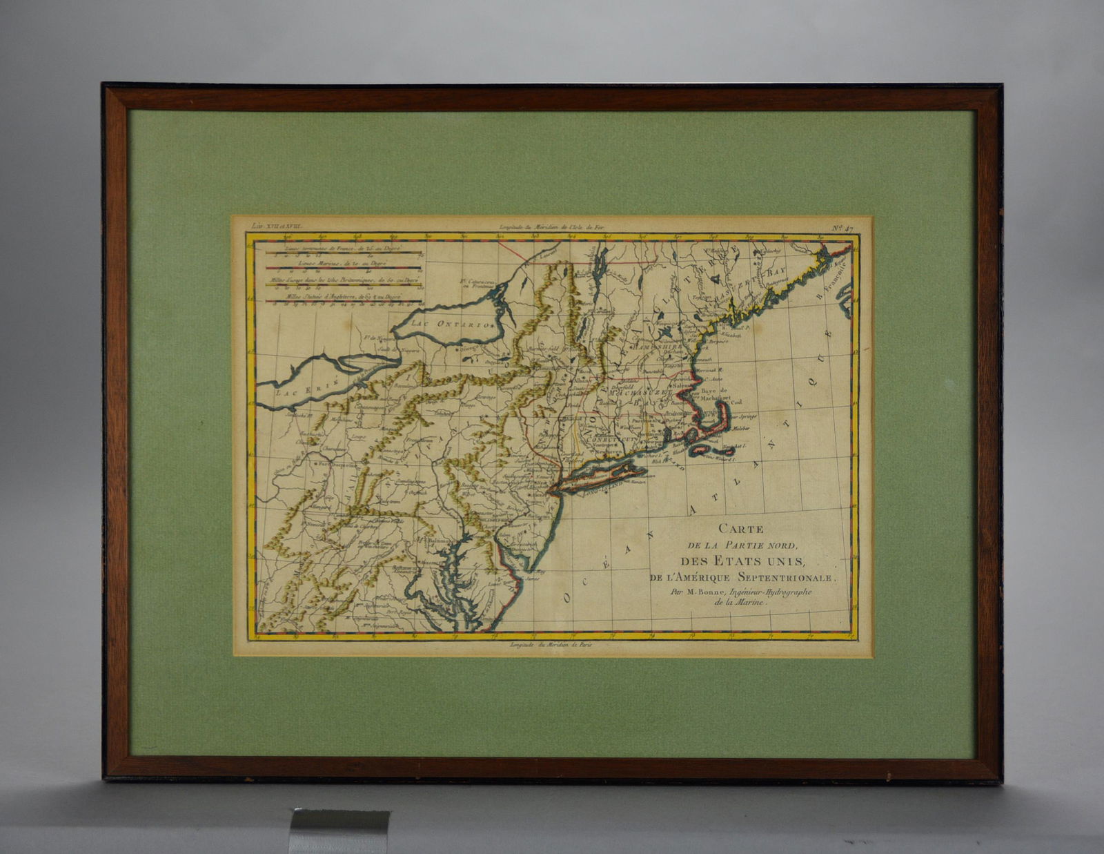 "Carte De La Partie Nord, Des Etats Unis, de L'AmÃ©rique Septentrionale" by Rigobert Bonne. Paris, (1 of 8)