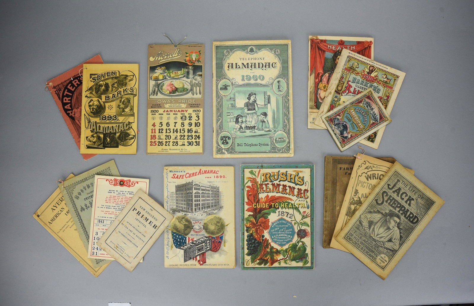 Nice 19thC Almanac Calendar and More Ephemera Lot (1 of 5)
