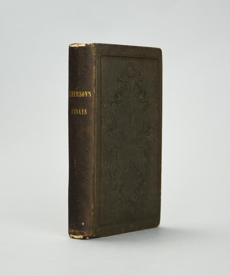 Emerson's Essays by Ralph Waldo Emerson. First Edition. Boston: James Munroe & Co., 1841 (1 of 8)