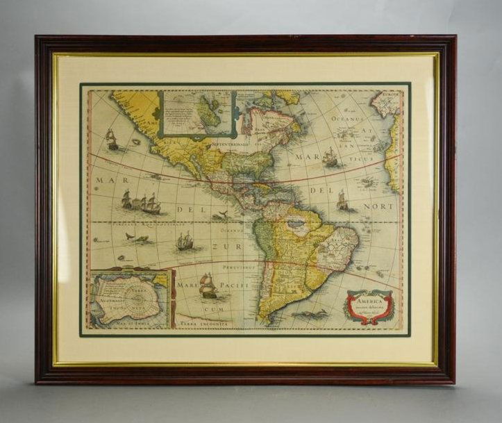 "America noviter delineata Auct: Henrico Hondio 1631" by Hendricus Hondius. Amsterdam, 1633. (1 of 15)