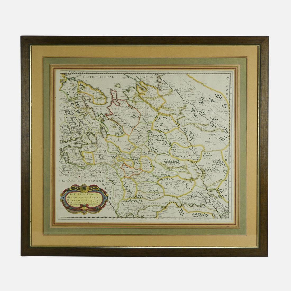 "Estats du Czar ou Grand duc de la Russie Blanche ou Moscovie" by Nicholas Sanson. Paris, 1648. (1 of 9)