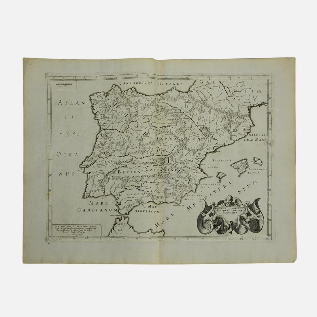 "Antiquorum Hispaniae Eipsocpatuum Geographica Descriptio" by Pierre Mortier, Amsterdam, c1640s (1 of 6)