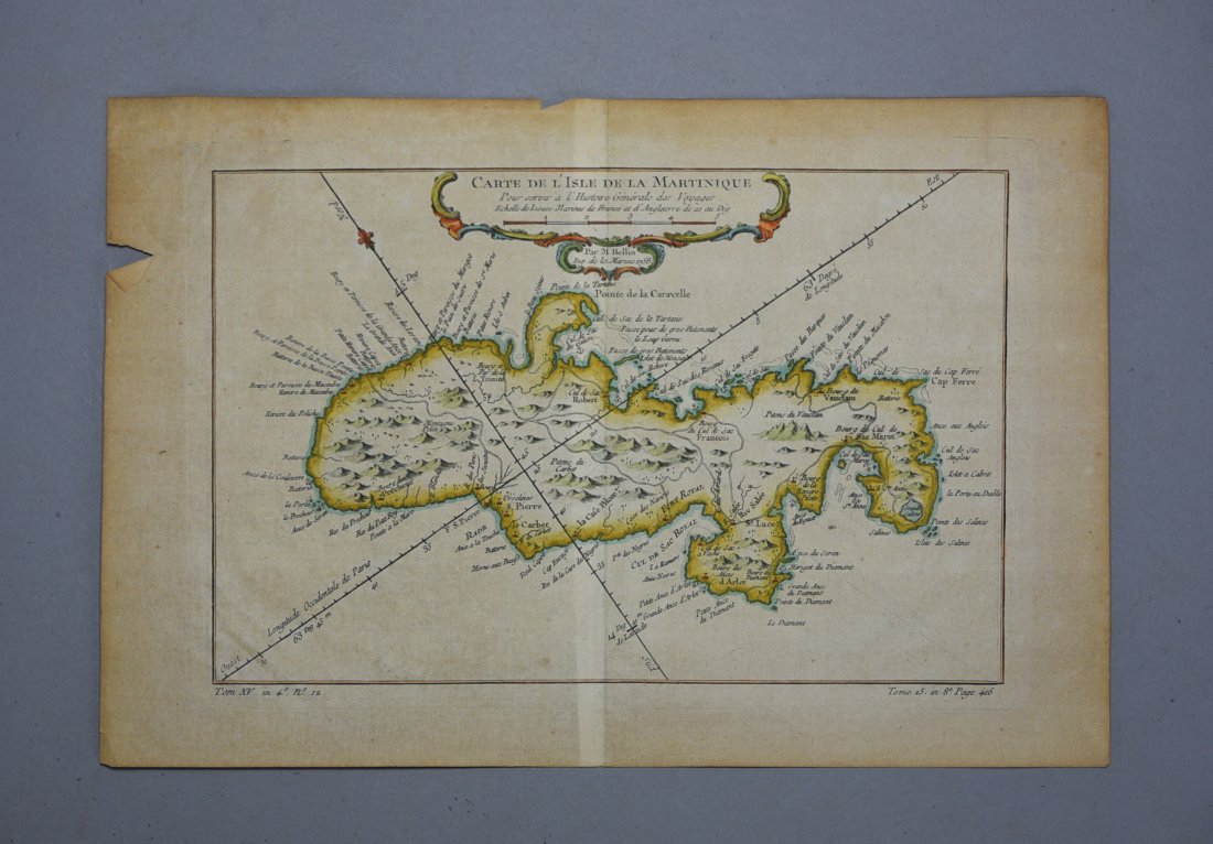 "Carte De L'Isle De La Martinique" by Jacques-Nicolas Bellin. Paris, 1758 (1 of 6)