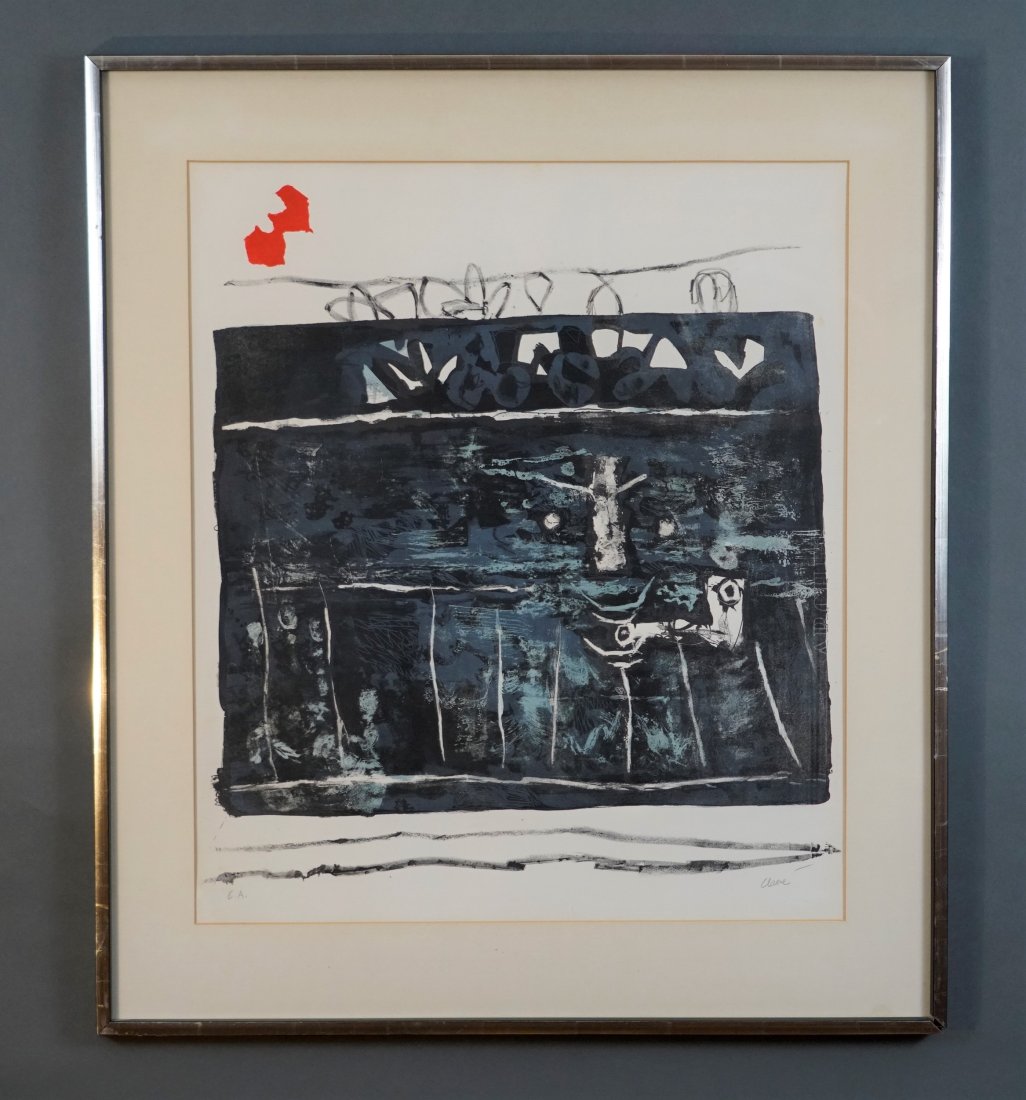 Clave, Antoni. ABSTRACT IMAGE Lithograph Print (1 of 2)