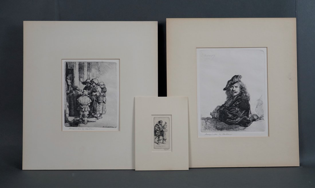 Rembrandt/Hendrika de Boer Three Etchings (1 of 1)