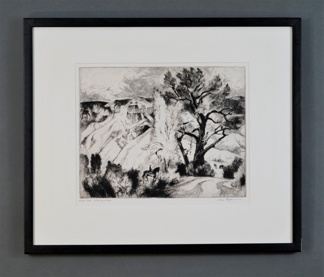 Kloss, Gene. A MORNING IN APRIL Etching Print (1 of 5)
