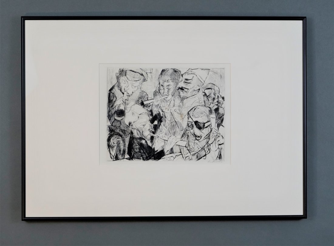 Beckmann, Max. NEW YEARS PARTY Drypoint Etching Print (1 of 6)