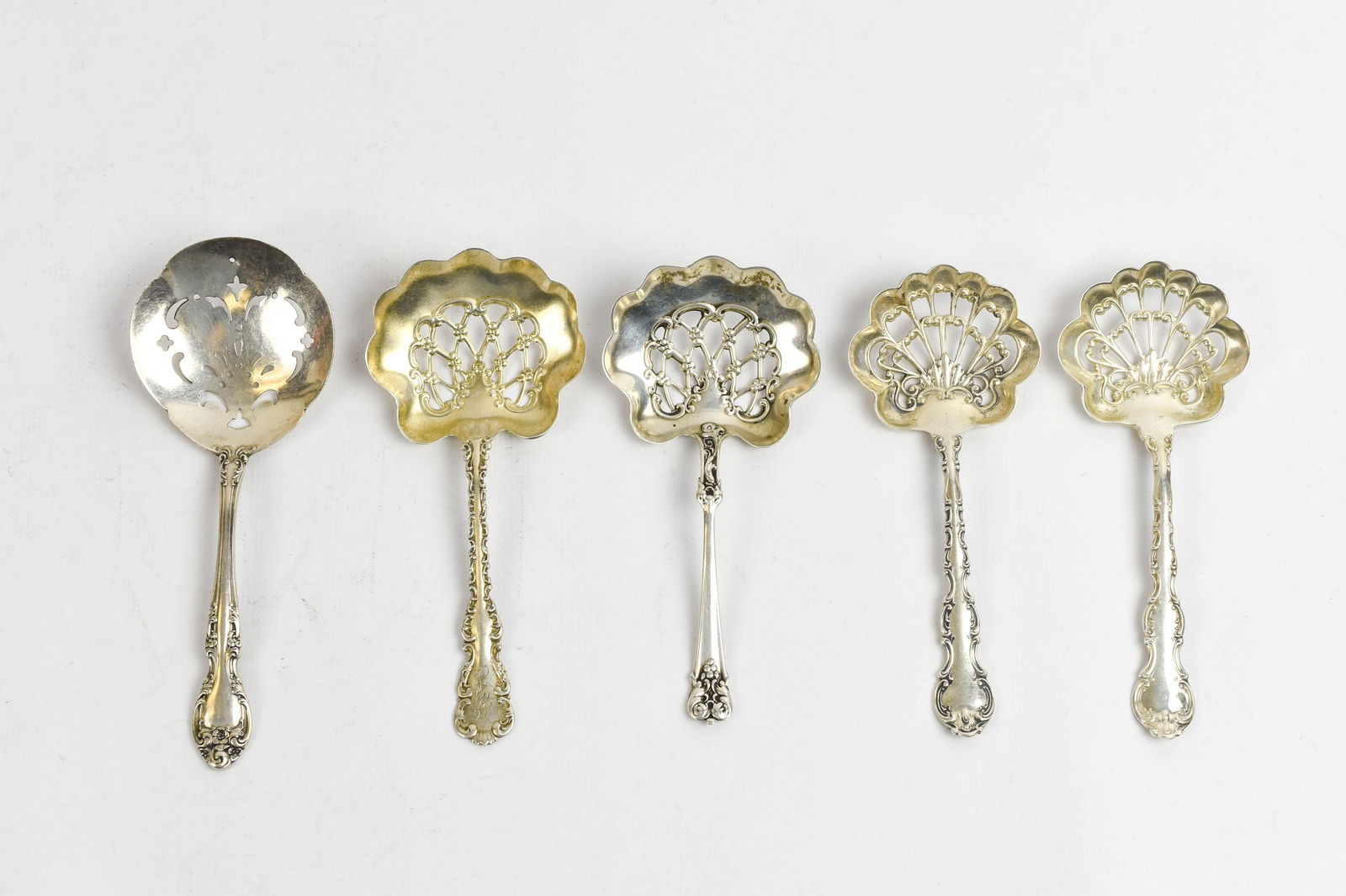 Set of 5 Sterling Silver Bon Bon Spoons (1 of 3)