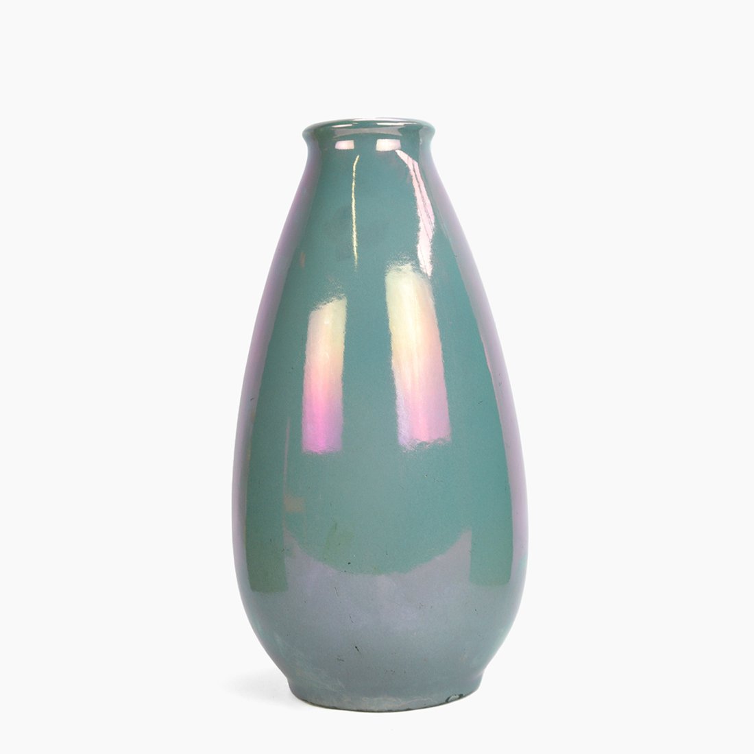 Utrecht St. Lukas Holland Iridescent Luster Earthenware Vase: Ca. first half 20thC. Marked St. Lukas Utrecht, 14 and K for glaze. Note the unusually large size.