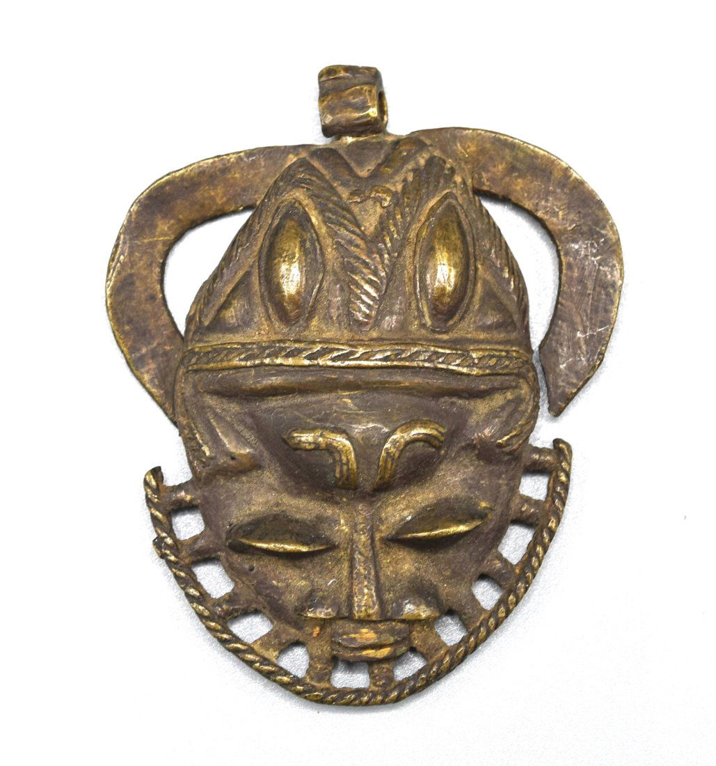Baule Bronze Maskette Passport Mask Hip Pendant (1 of 8)