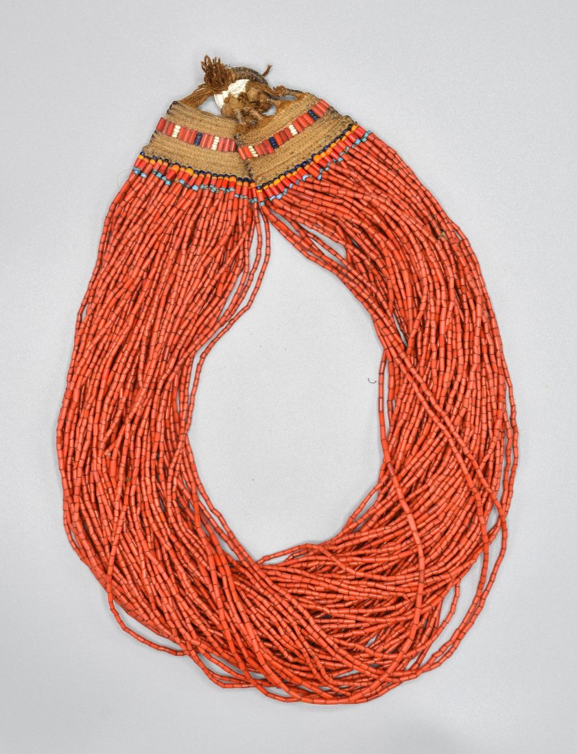 Fine Naga Coral and Glass Bead Necklace, India/Myanmar (1 of 7)