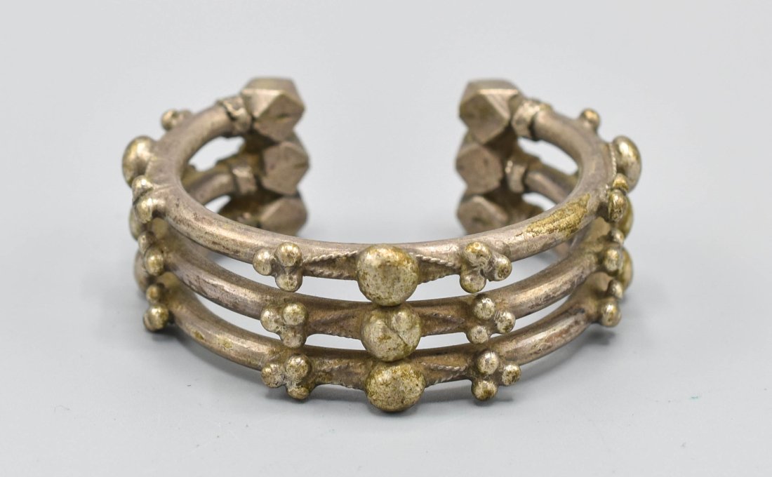 Antique Nubian Silver Cuff Bracelet Sudan (1 of 8)