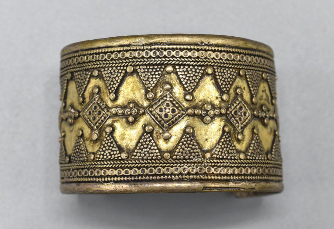 Antique Kazak Gilt Silver Cuff Bracelet (1 of 6)