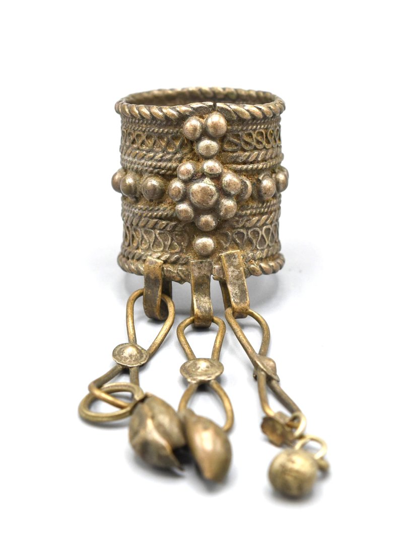 Old Nubian Silver Cuff Finger or Toe Ring (1 of 8)