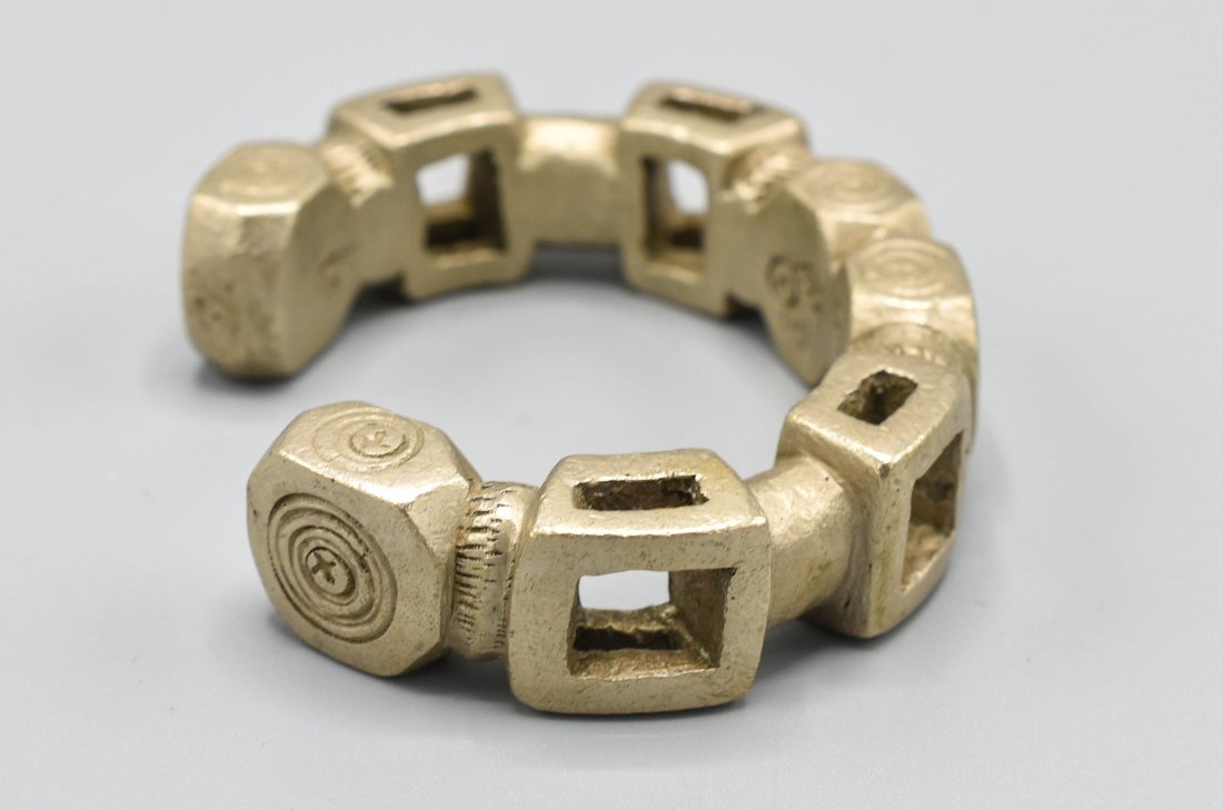 Old Nubian Solid Nickel Silver Alloy Cuff Bracelet (1 of 7)