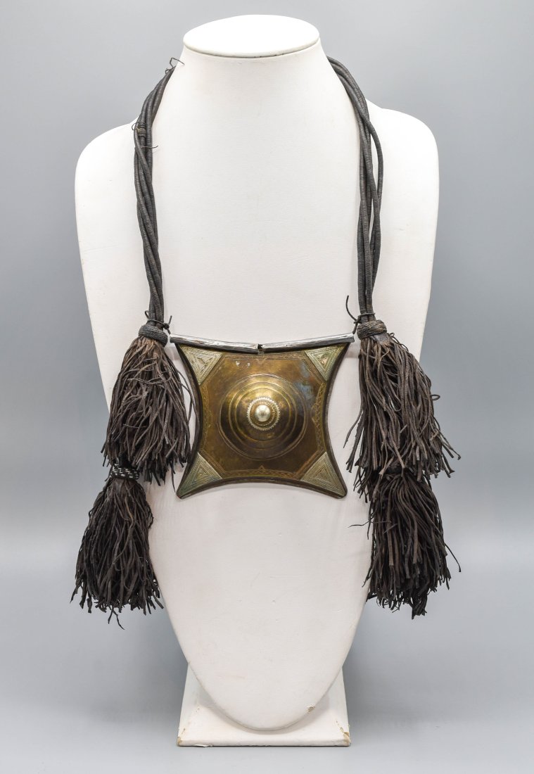 Old Tuareg Steel & Copper Head Ornament Tcherot (1 of 10)