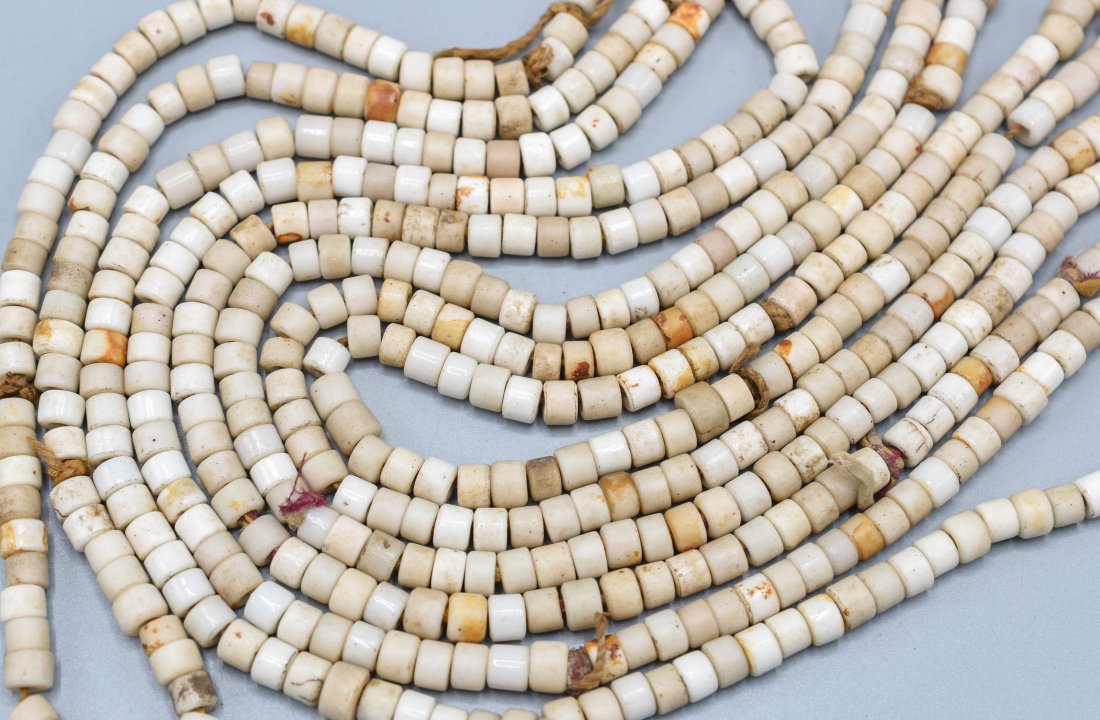 White Glass Trade Bead Necklace Lot (1 of 5)