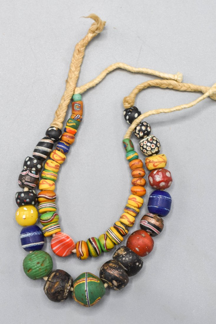 50 Multi-Colored Glass African Trade Beads (1 of 3)