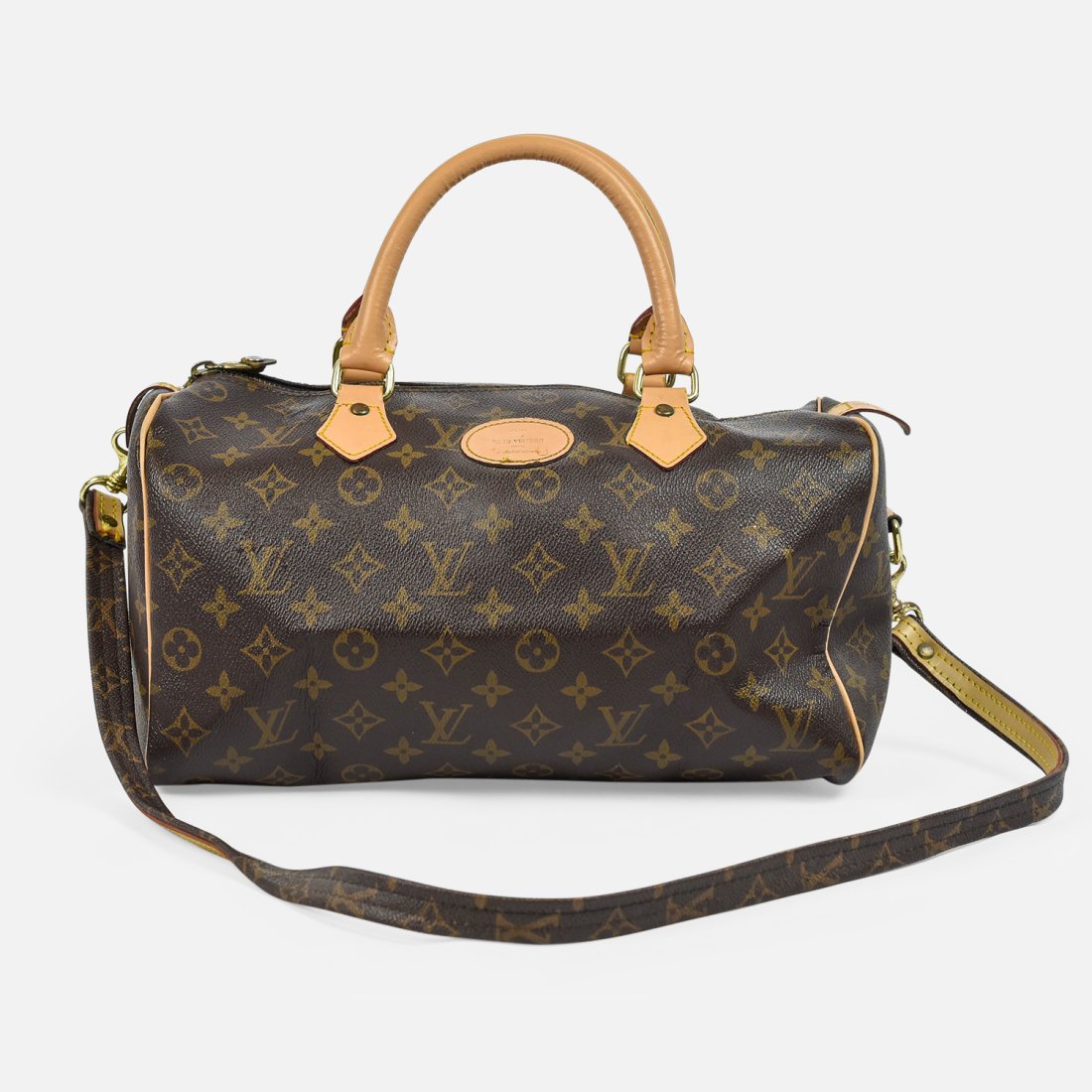 LOUIS VUITTON Vintage Brown Monogram Speedy 30 Boston Bag (1 of 13)
